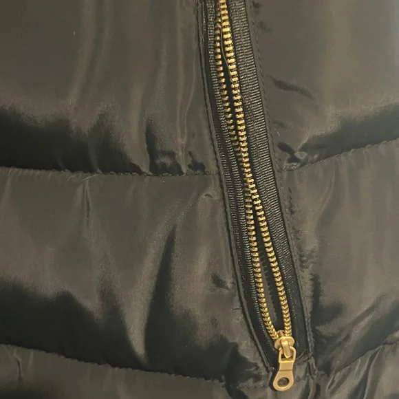 Charter Club Black Vest with Faux Fur Trim size small longline vest below hip - Picture 2 of 6